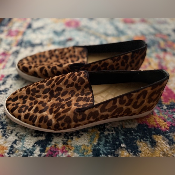 Birdies Women 10 Shoe Slides Leopard Neutral Edgy Fall Slip On - Picture 4 of 6
